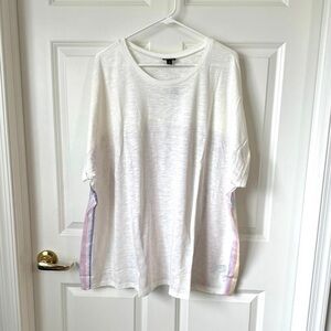 Torrid Cotton Modal Slub + Clip Dot Print Fabric Mixed Dolman Tee Size 4X